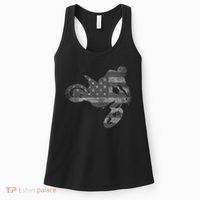 Dirt Bike American Flag Motocross Enduro Women's Tank Top thumb 0