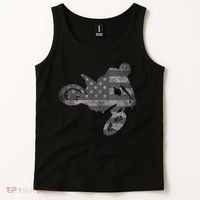 Dirt Bike American Flag Motocross Enduro Tank Top thumb 2