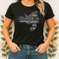 Dirt Bike American Flag Motocross Enduro Women's T-Shirt thumb 2