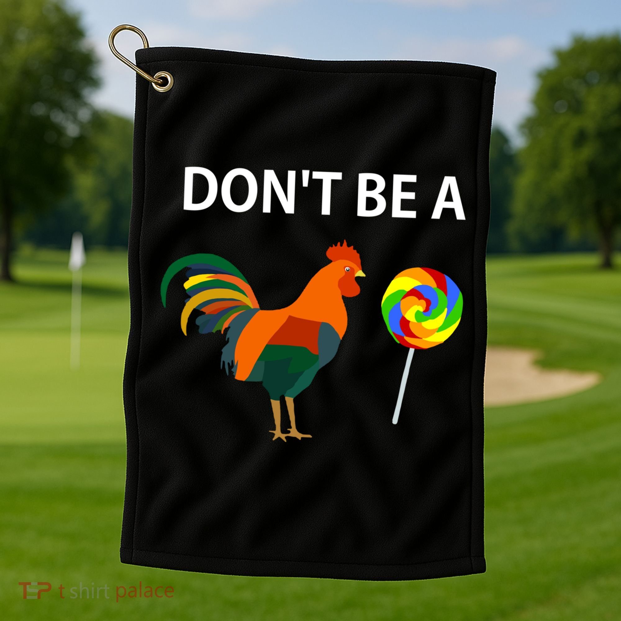 Don't Be A Cock Sucker Sarcastic Funny Humor Irony Jersey Gift Golf Towel