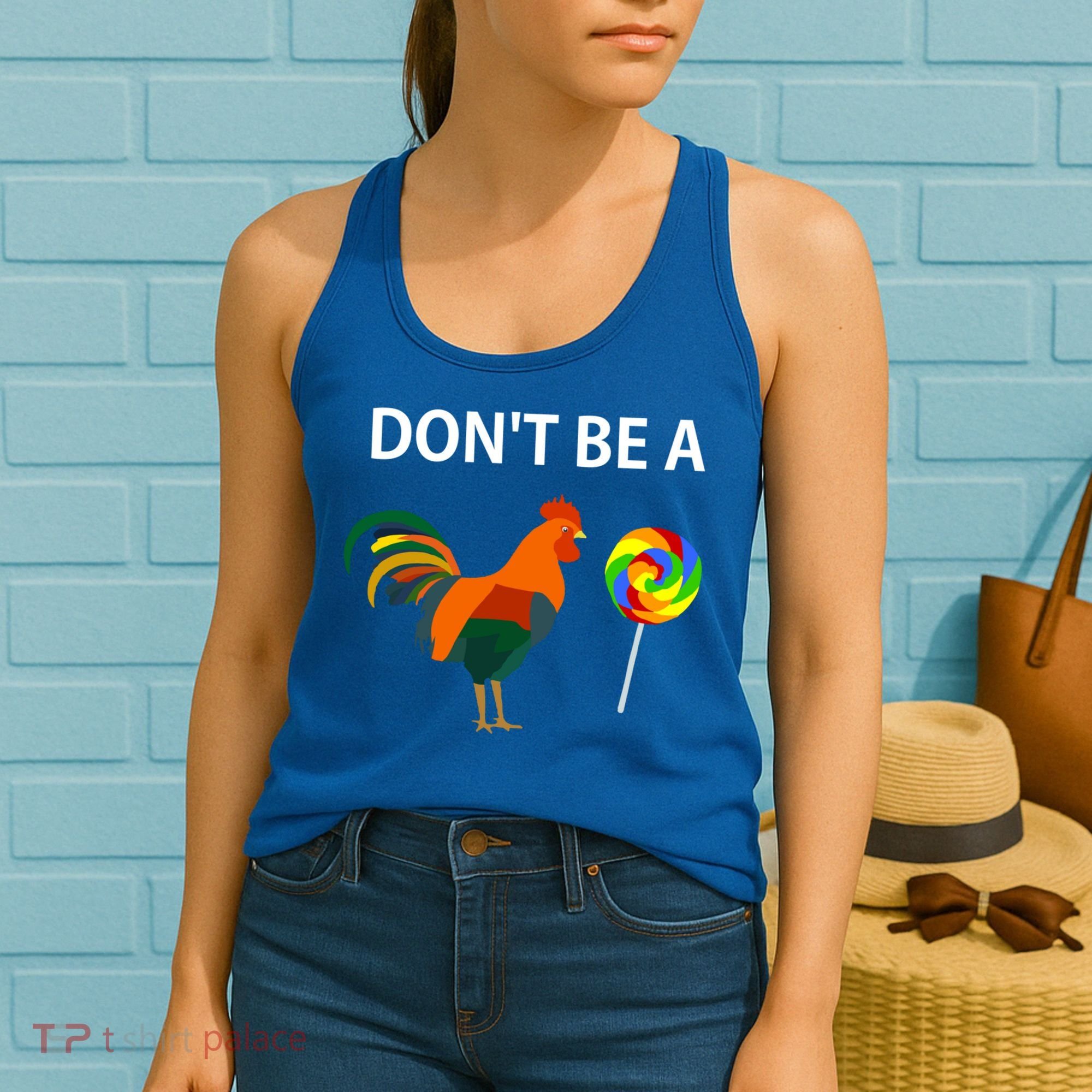 Don't Be A Cock Sucker Sarcastic Funny Humor Irony Jersey Gift Women's Tank Top