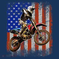Dirt Bike American Flag Motocross Biker 4th Of July Mens T-Shirt thumb 7