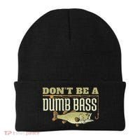 Don't Be A Dumb Bass Fishing Googan Pun Beanie thumb 0