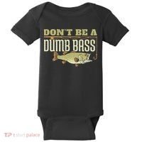 Don't Be A Dumb Bass Fishing Googan Pun Baby Bodysuit thumb 0