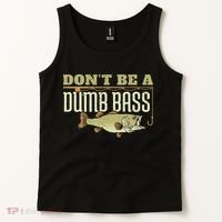 Don't Be A Dumb Bass Fishing Googan Pun Tank Top thumb 2