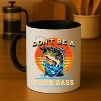 DonT Be A Dumb Bass Funny Fish Coffee Mug thumb 4