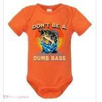 DonT Be A Dumb Bass Funny Fish Baby Bodysuit thumb 0
