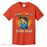 DonT Be A Dumb Bass Funny Fish Kids T-Shirt thumb 0