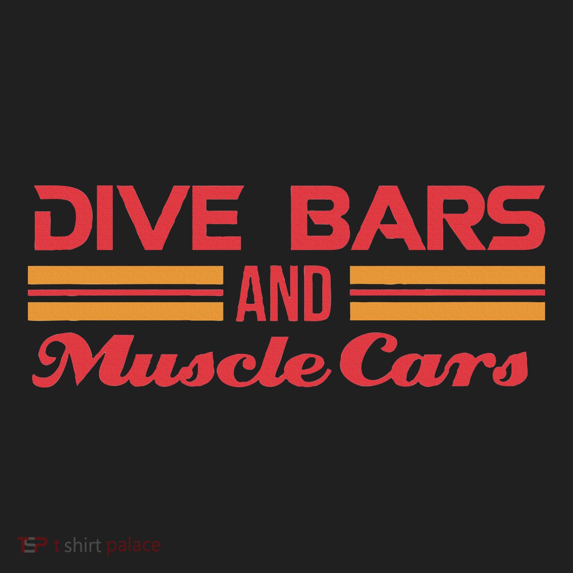 Dive Bars And Muscle Cars Muscle Car Urban Oversized Heavyweight T-Shirt