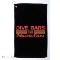 Dive Bars And Muscle Cars Muscle Car Golf Towel thumb 0