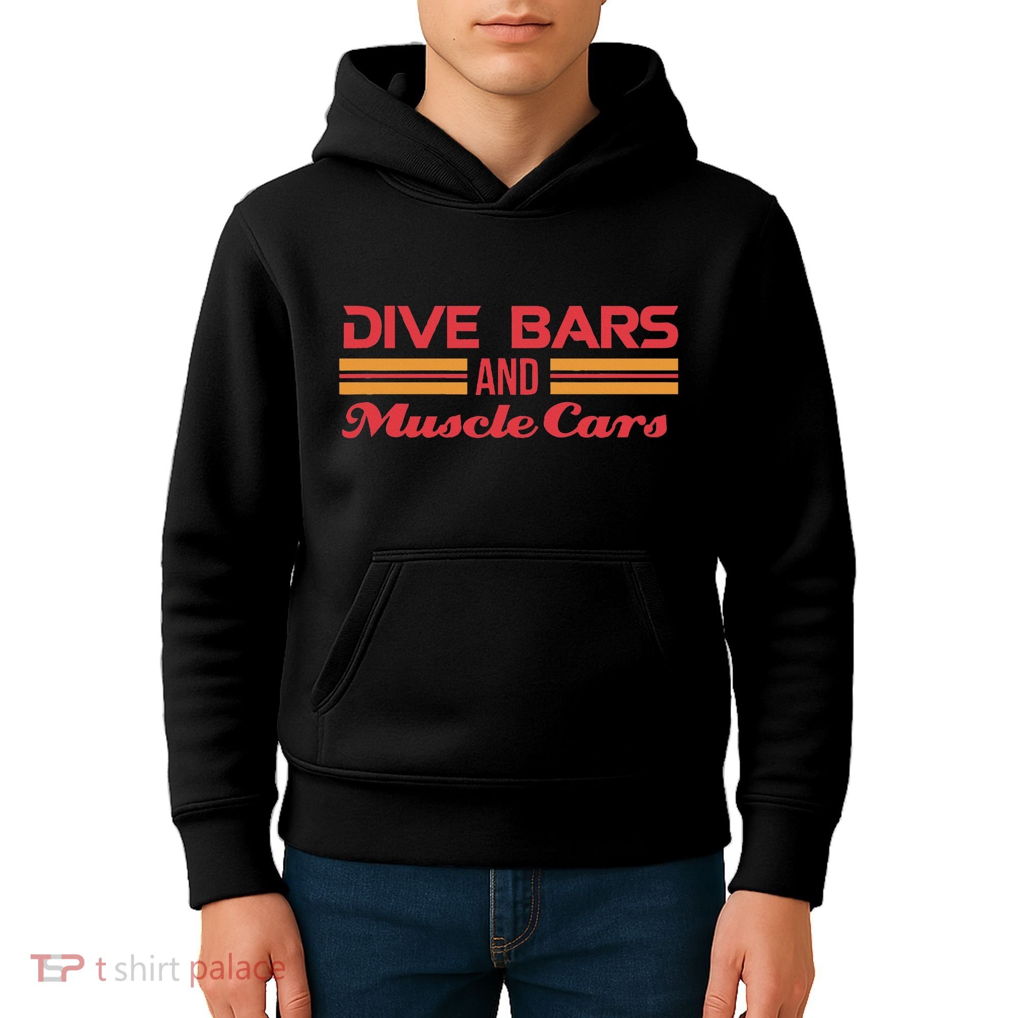 Dive Bars And Muscle Cars Muscle Car Kids Hoodie