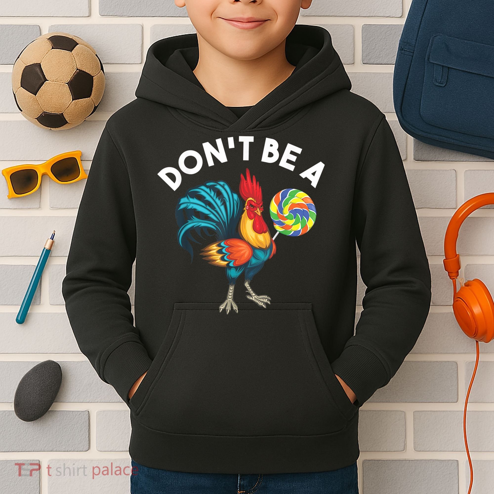 Don't Be A Cook Sucker Chicken Lollipop Sarcastic Humor Kids Hoodie