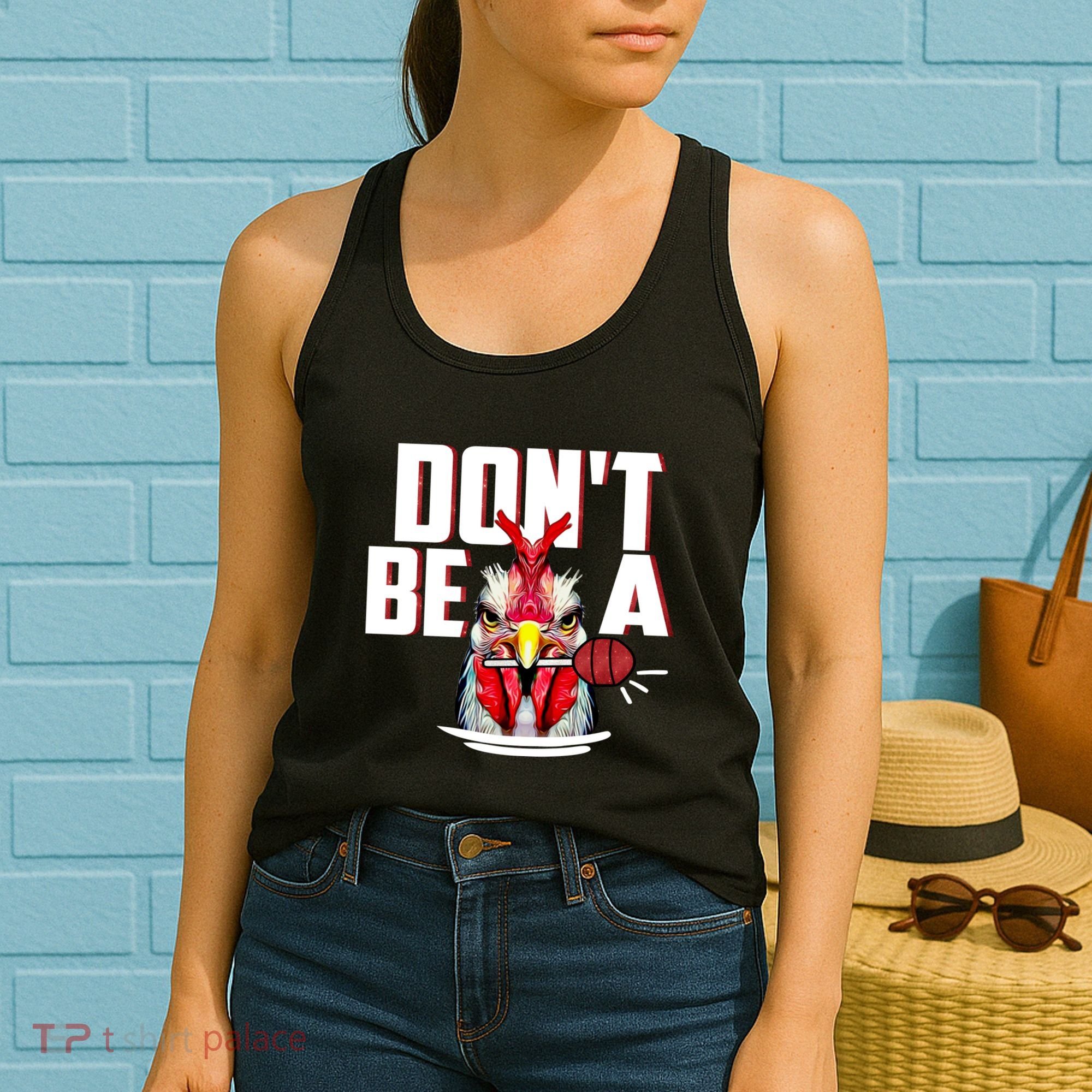 Dont Be A Cock Sucker Rooster Lollipop Funny Fathers Day Women's Tank Top