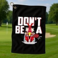Dont Be A Cock Sucker Rooster Lollipop Funny Fathers Day Golf Towel thumb 1