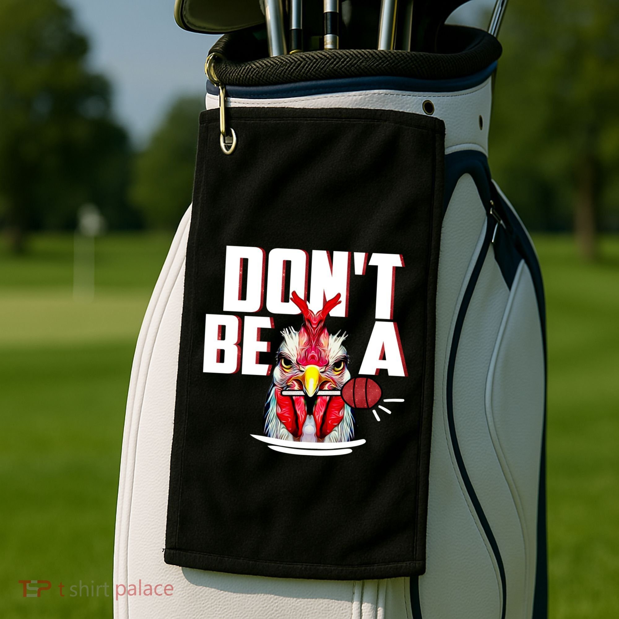 Dont Be A Cock Sucker Rooster Lollipop Funny Fathers Day Golf Towel