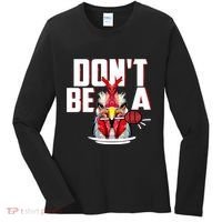 Dont Be A Cock Sucker Rooster Lollipop Funny Fathers Day Women's Long Sleeve Shirt thumb 0