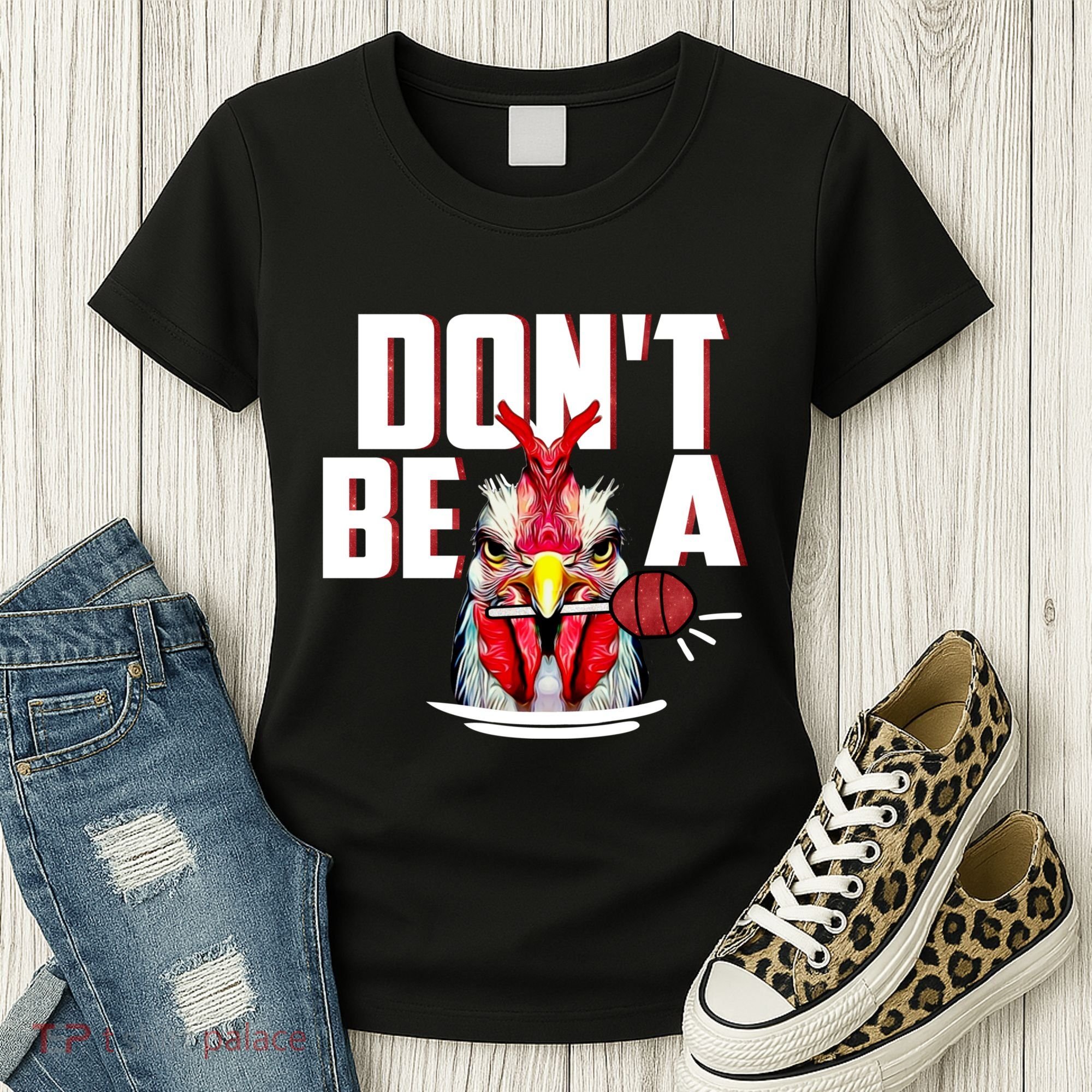Dont Be A Cock Sucker Rooster Lollipop Funny Fathers Day Women's T-Shirt