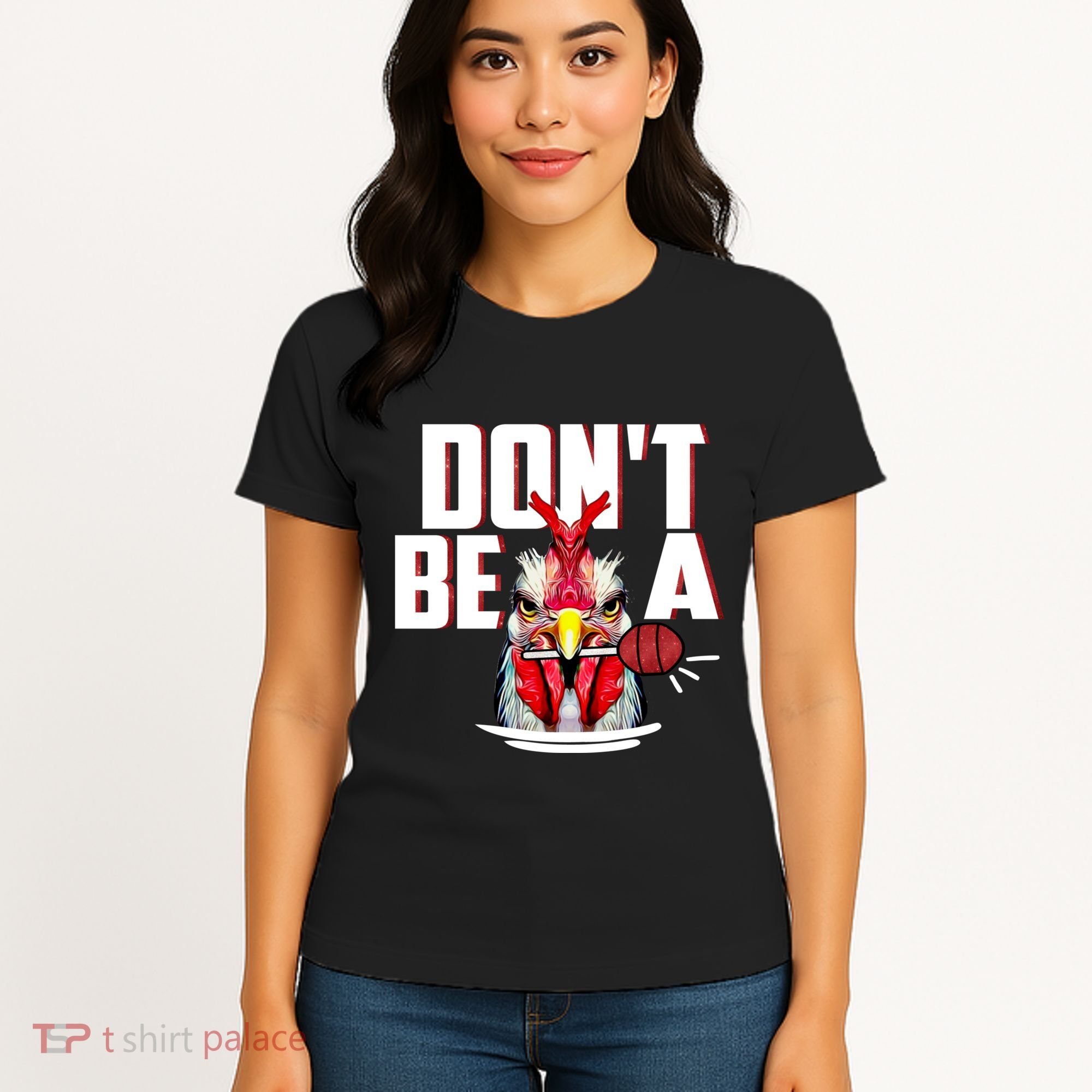 Dont Be A Cock Sucker Rooster Lollipop Funny Fathers Day Women's T-Shirt