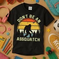 DonT Be An Sasquatch . Funny Sasquatch Kids T-Shirt thumb 3