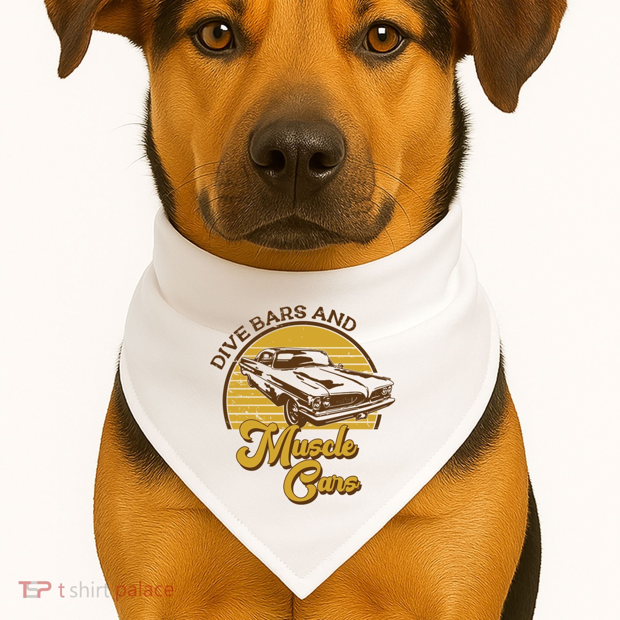 Drive Bars And Muscle Cars USA-Made Doggie Bandana