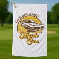 Drive Bars And Muscle Cars Golf Towel thumb 1