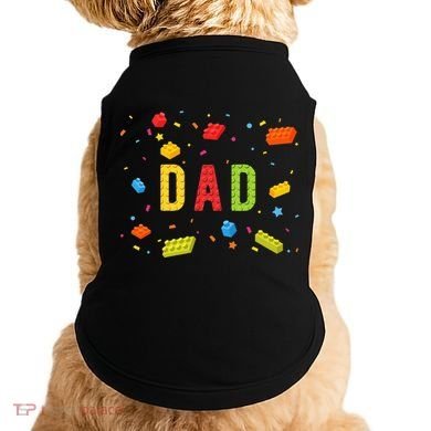 Dad Building Blocks Birthday Doggie Tank