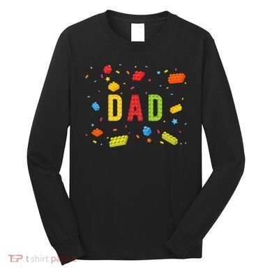 Dad Building Blocks Birthday Long Sleeve Shirt
