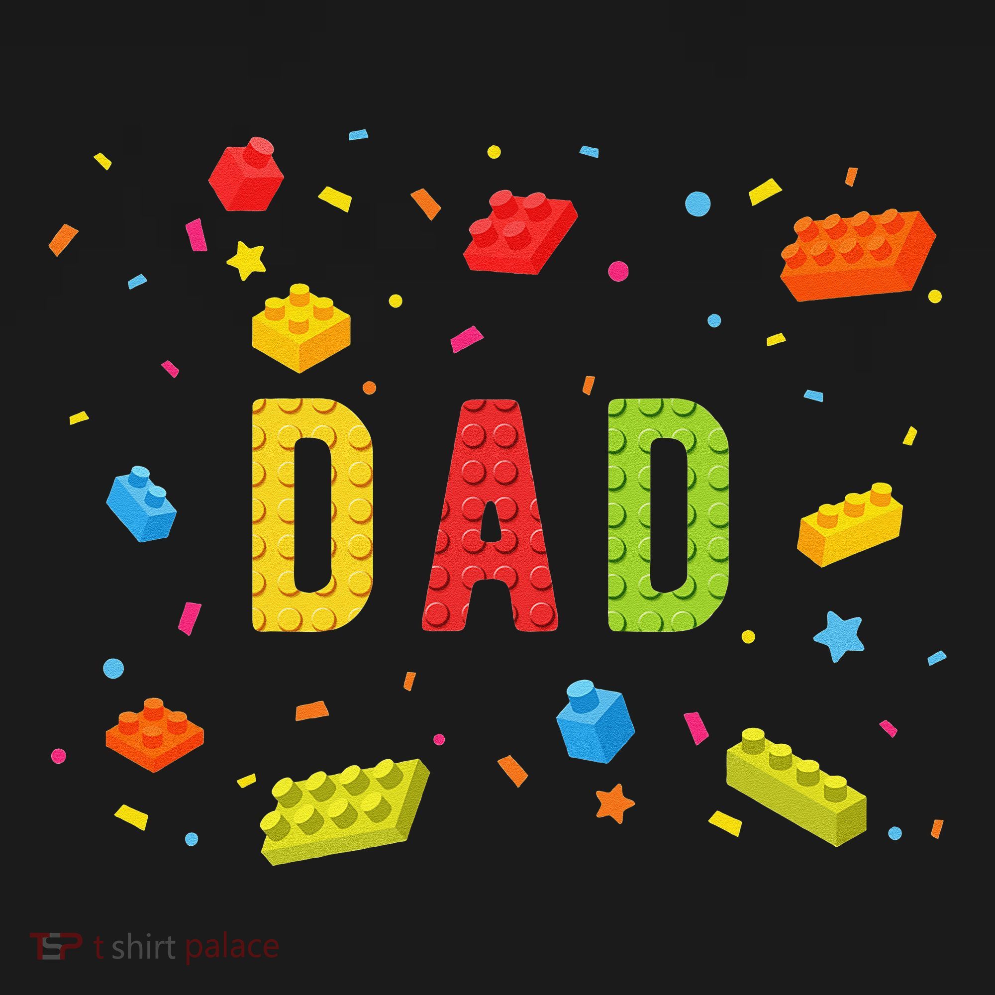 Dad Building Blocks Birthday T-Shirt