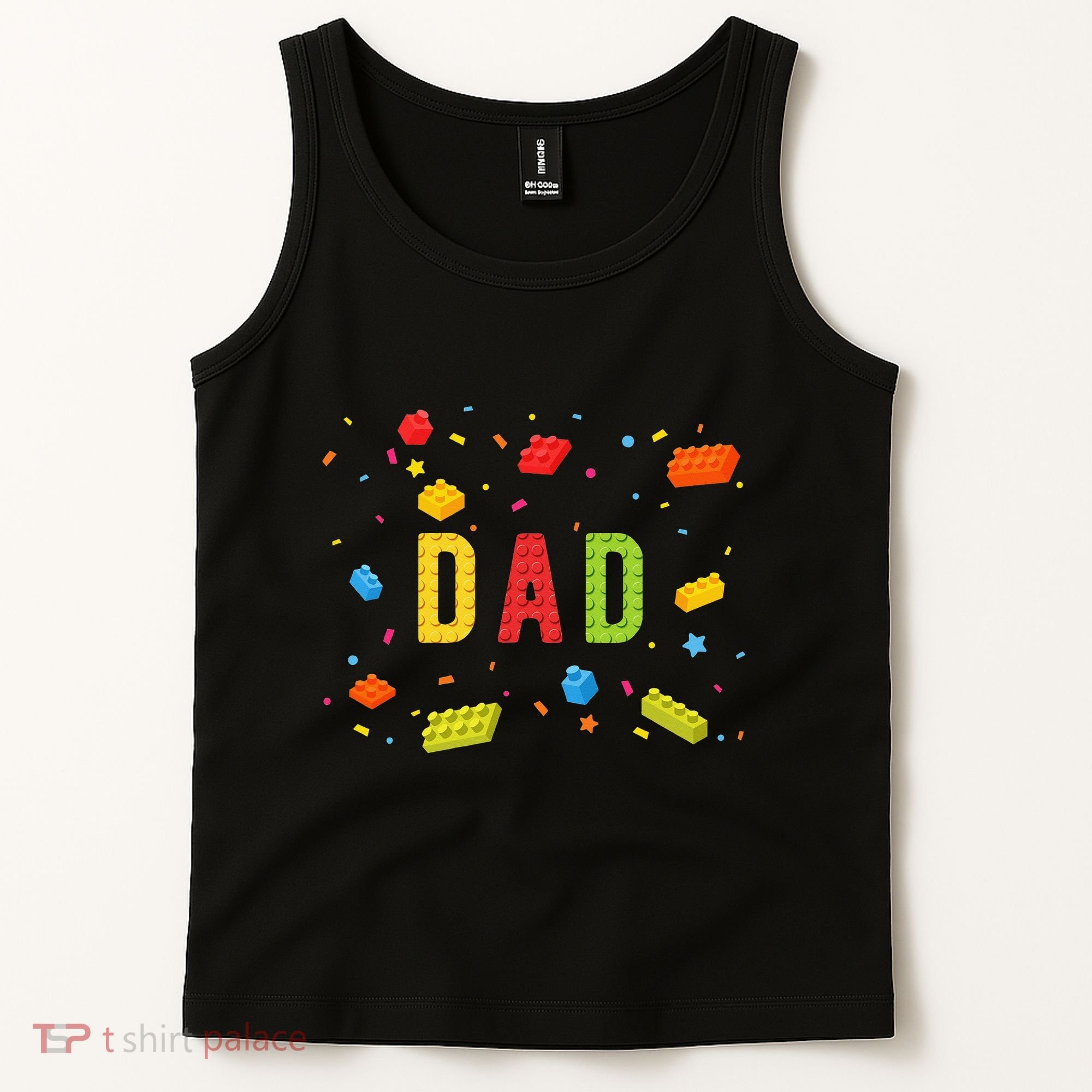 Dad Building Blocks Birthday Tank Top
