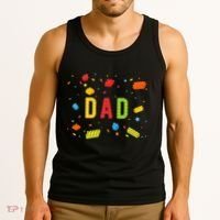 Dad Building Blocks Birthday Tank Top thumb 3