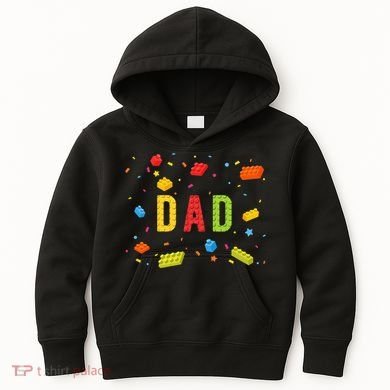 Dad Building Blocks Birthday Kids Hoodie