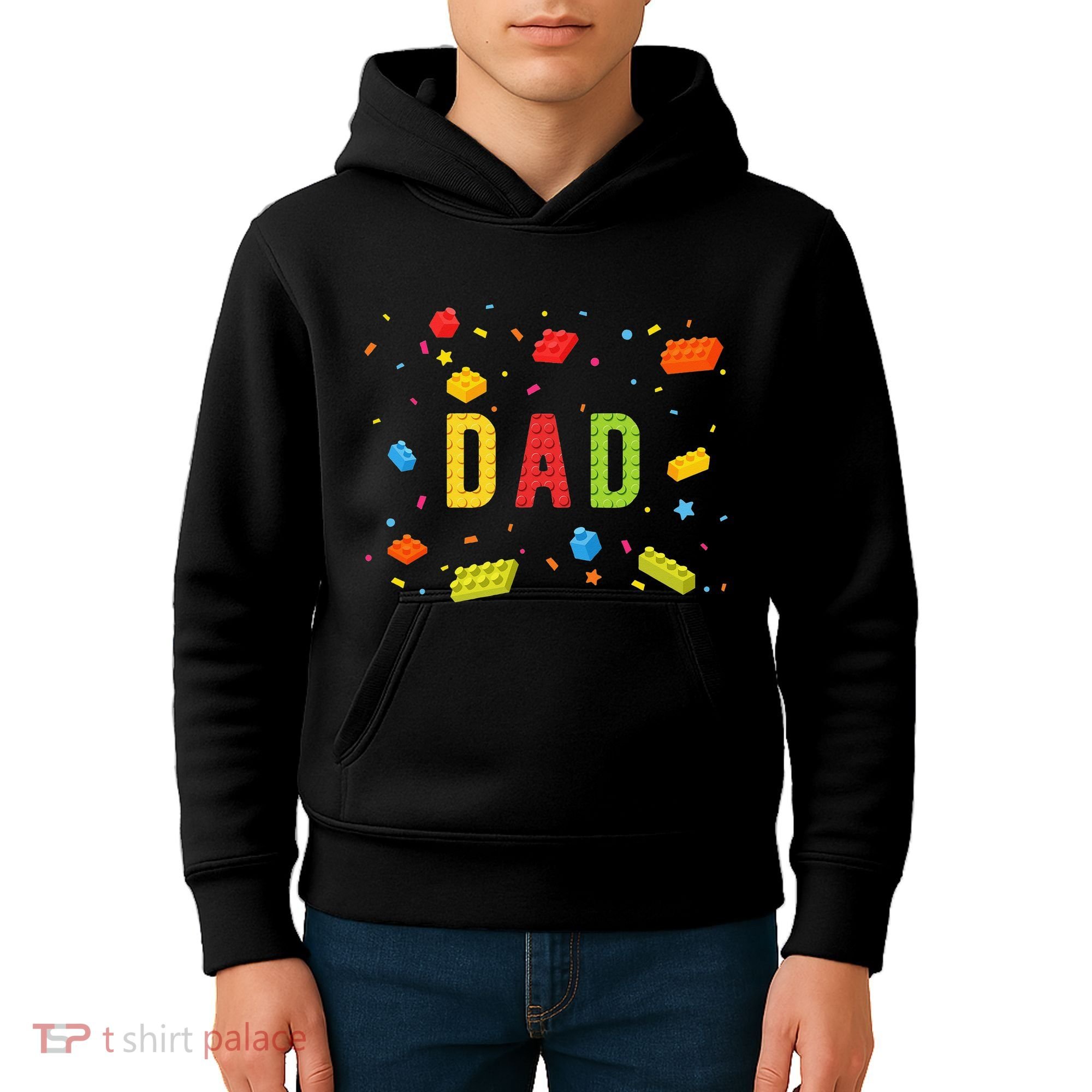 Dad Building Blocks Birthday Kids Hoodie