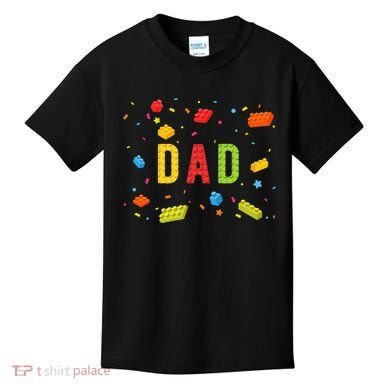 Dad Building Blocks Birthday Kids T-Shirt