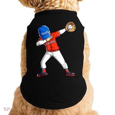 Dabbing Baseball Boys Catcher Pitcher Baseball Doggie Tank