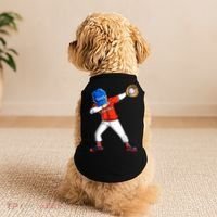 Dabbing Baseball Boys Catcher Pitcher Baseball Doggie Tank thumb 2