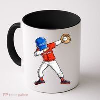 Dabbing Baseball Boys Catcher Pitcher Baseball Coffee Mug thumb 0