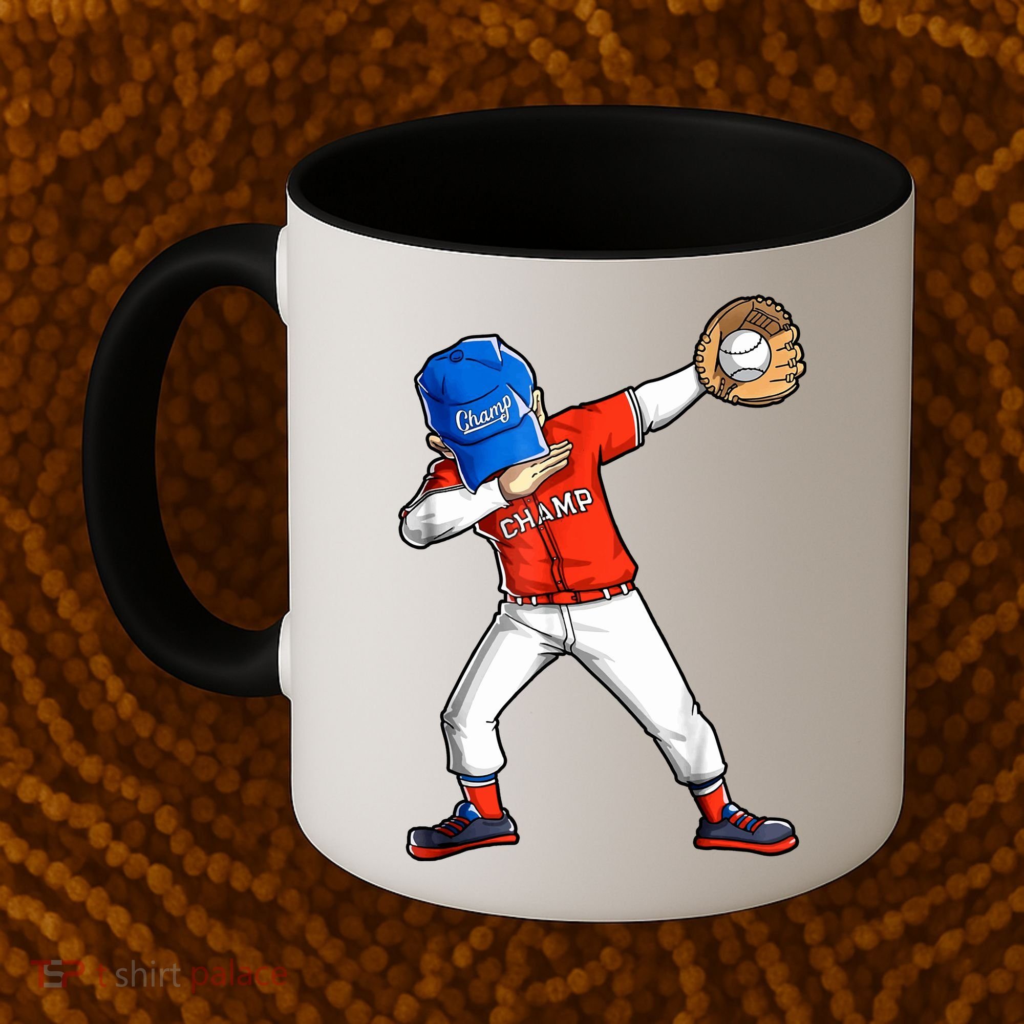 Dabbing Baseball Boys Catcher Pitcher Baseball Coffee Mug