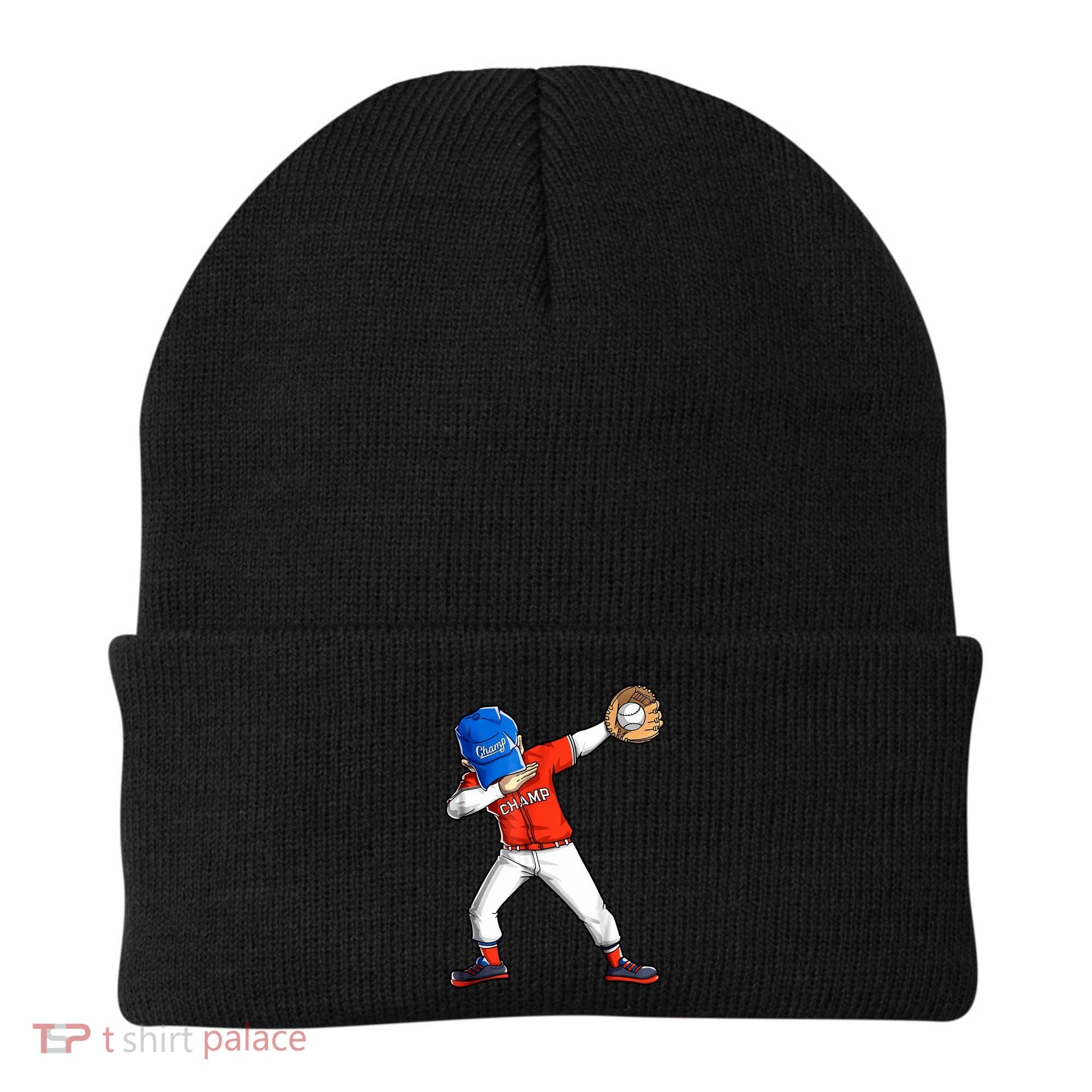 Dabbing Baseball Boys Catcher Pitcher Baseball Beanie