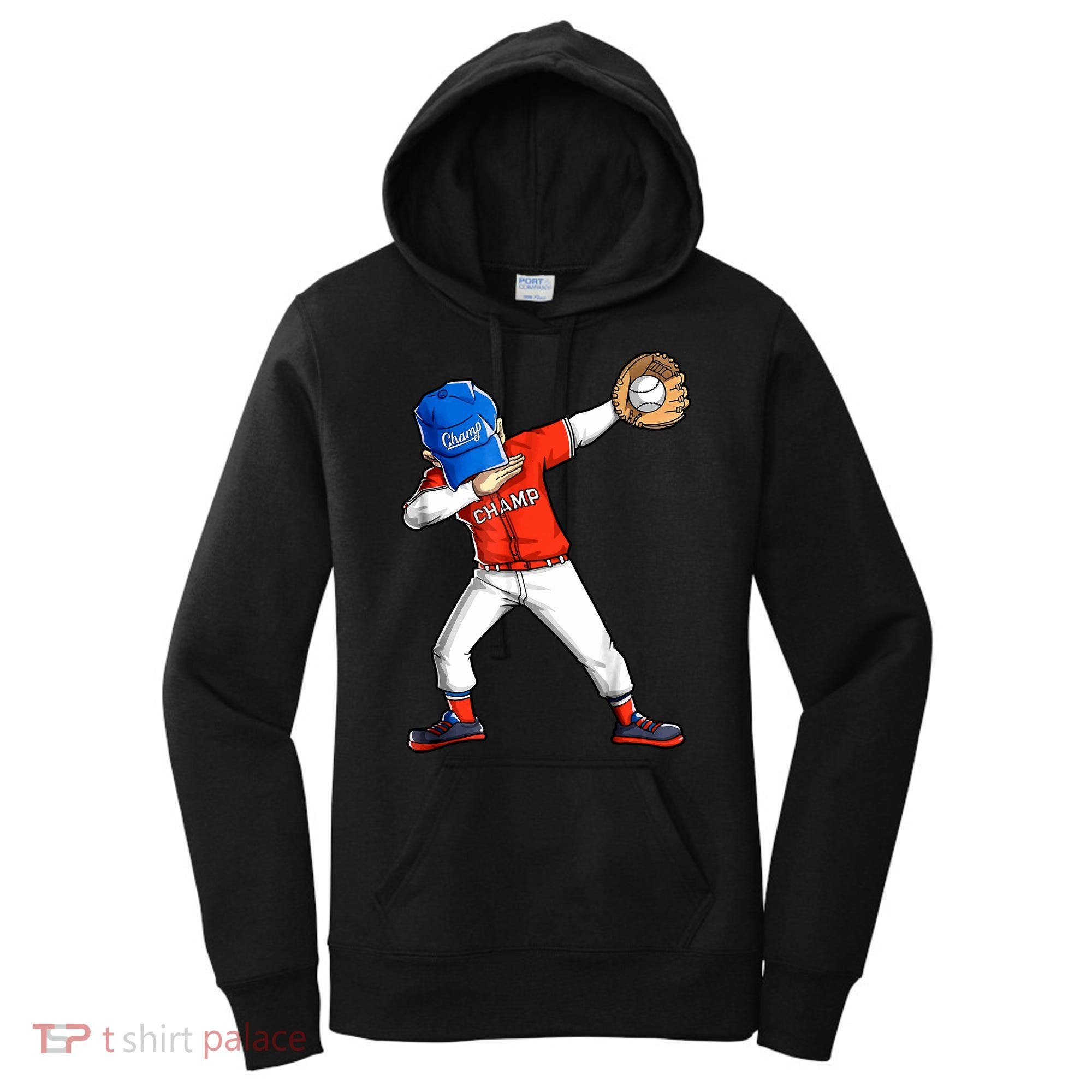 Dabbing Baseball Boys Catcher Pitcher Baseball Women's Hoodie