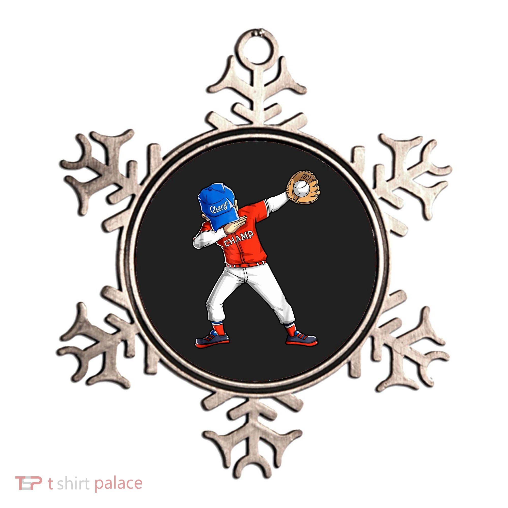 Dabbing Baseball Boys Catcher Pitcher Baseball Ornament