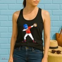 Dabbing Baseball Boys Catcher Pitcher Baseball Women's Tank Top thumb 2