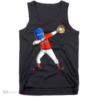 Dabbing Baseball Boys Catcher Pitcher Baseball Tank Top