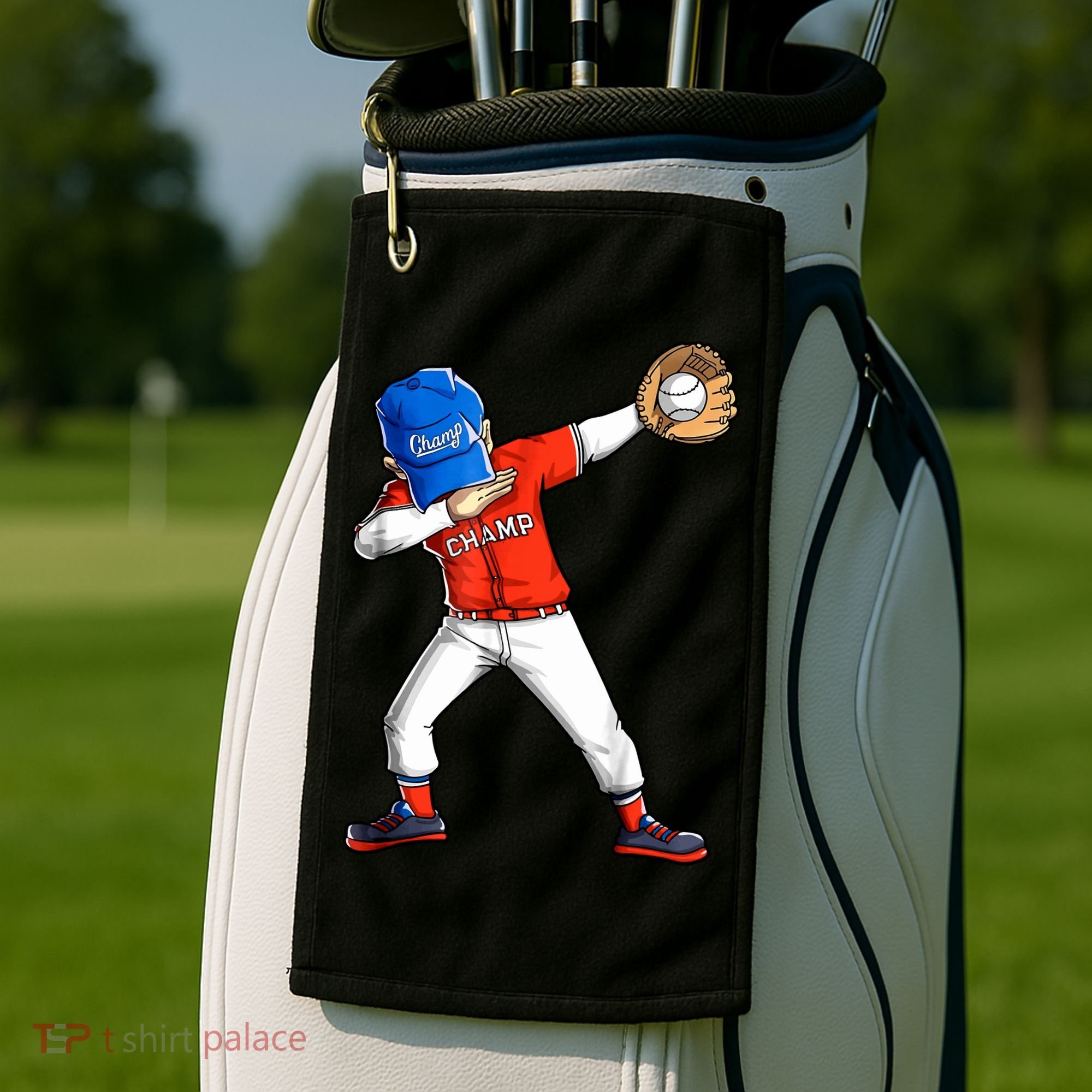Dabbing Baseball Boys Catcher Pitcher Baseball Golf Towel