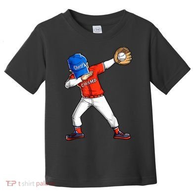 Dabbing Baseball Boys Catcher Pitcher Baseball Toddler T-Shirt