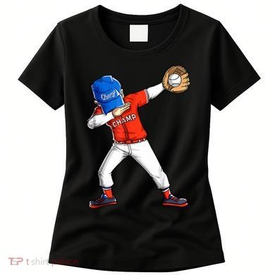 Dabbing Baseball Boys Catcher Pitcher Baseball Women's T-Shirt