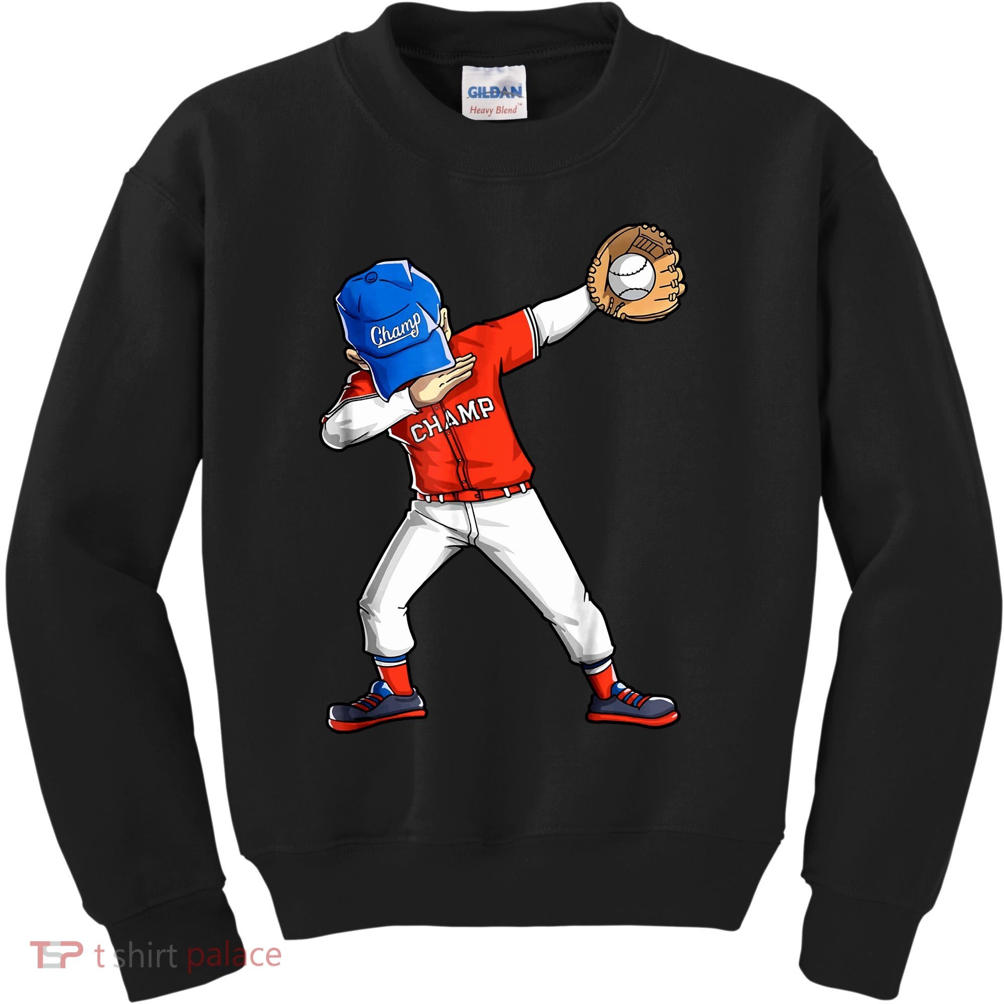 Dabbing Baseball Boys Catcher Pitcher Baseball Kids Sweatshirt