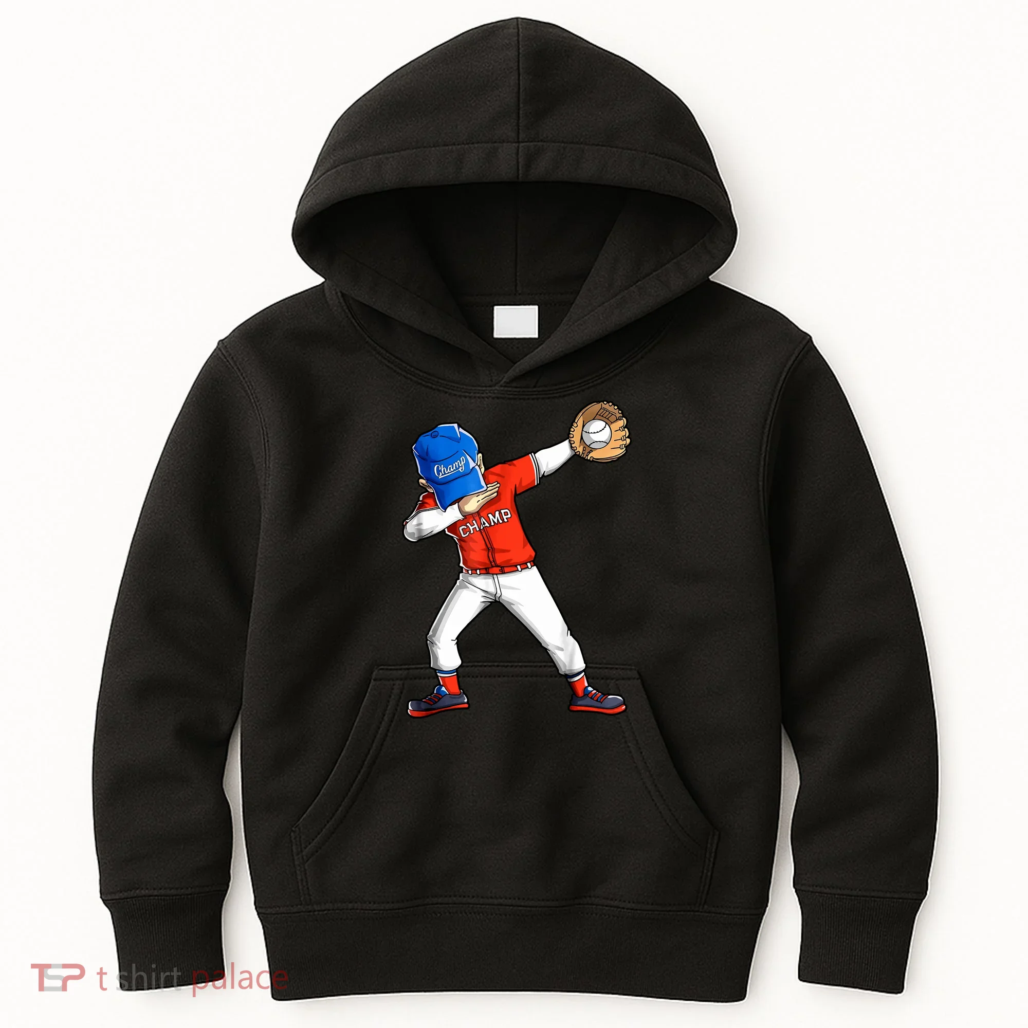 Dabbing Baseball Boys Catcher Pitcher Baseball Kids Hoodie