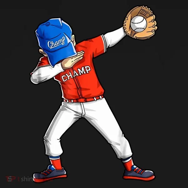 Dabbing Baseball Boys Catcher Pitcher Baseball Kids Hoodie