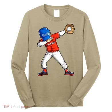 Dabbing Baseball Boys Catcher Pitcher Baseball Long Sleeve Shirt