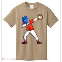 Dabbing Baseball Boys Catcher Pitcher Baseball Kids T-Shirt thumb 0